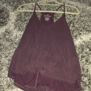 Peplum loose flowy tank